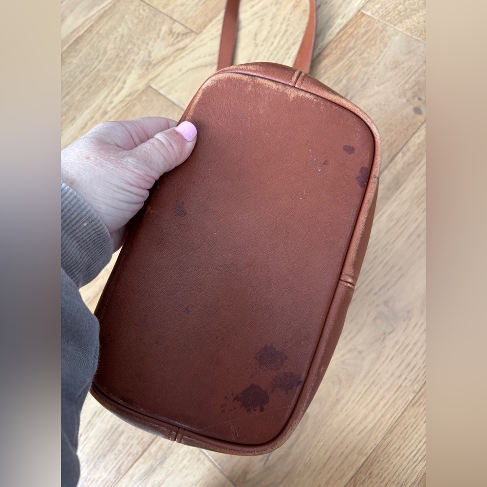 Vintage coach leather crossbody saddle bag 80’s - Picture 3 of 7